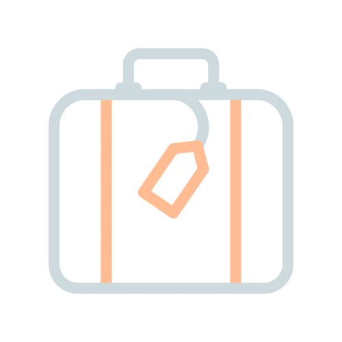 Animated gif of suitcase icon swinging.